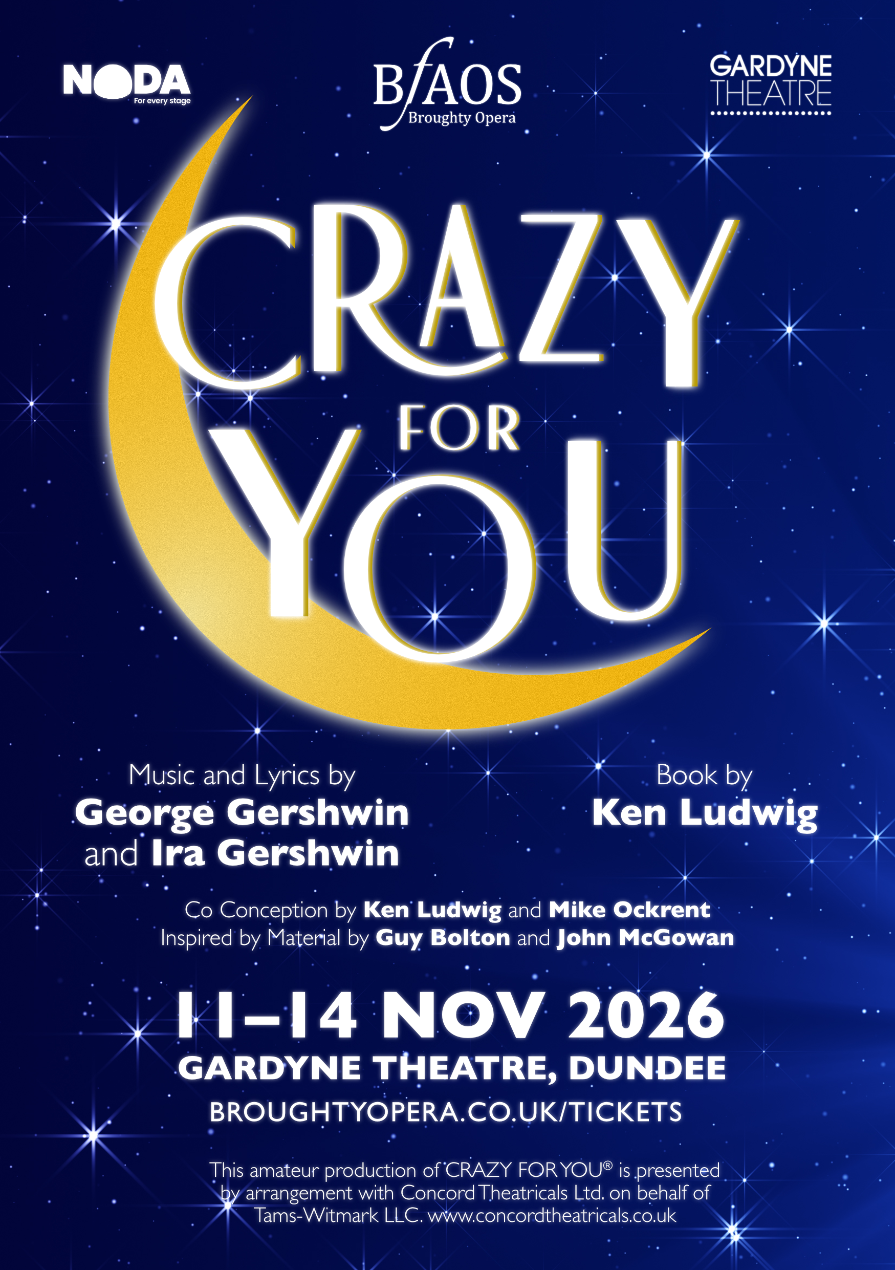 Crazy For You: 11-14 Nov 2026